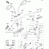 Схема узла: Руль & Пульт управления рулевой для Kawasaki ZR1000 Z1000 ABS