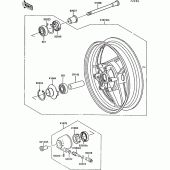 Схема узла: Ступица переднего колеса для Kawasaki ZX1000 ZX-10