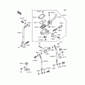 Схема вузла: Передній гальмівний циліндр для Kawasaki ZR400 ZRX