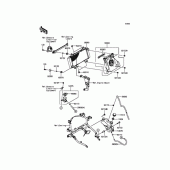 Схема вузла: Радіатор для Kawasaki EX250 Ninja 250