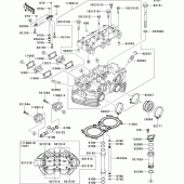 Схема узла: Головка цилиндра для Kawasaki EJ800 W800