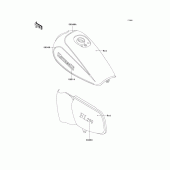 Схема вузла: Decals(el250-d1/d2/d3/d4) для Kawasaki EL250 Eliminator 250