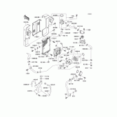 Схема вузла: Радіатор (1/2) для Kawasaki EL250 Eliminator 250