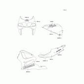 Схема узла: Decals(ebony)(zx750-p2) для Kawasaki ZX750 Ninja ZX-7R