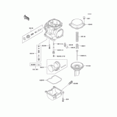 Схема узла: Комплектующие карбюратора для Kawasaki ZX1100 GPZ1100