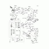 Схема узла: Задний тормозной цилиндр (1/2) для Kawasaki ZX1400 Ninja ZX-14R ABS