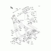 Схема узла: Крепления двигателя для Kawasaki EJ650 W650