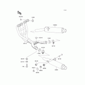 Схема вузла: Вихлопна система для Kawasaki ZX600 Ninja ZX-6