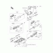 Схема узла: Поворотники для Kawasaki ZR1200 ZRX1200 DAEG