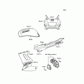 Схема узла: Наклейки (ブラック; ZX1100-E2) для Kawasaki ZX1100 GPZ1100