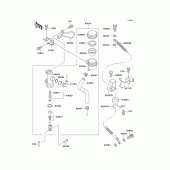 Схема узла: Задний тормозной цилиндр для Kawasaki ZX1100 Ninja ZX-11