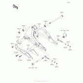 Схема вузла: Задній важіль (маятник) для Kawasaki KLX110 KLX110