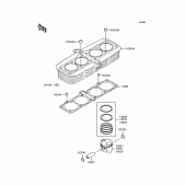 Схема вузла: Циліндр & Поршень для Kawasaki ZR1100 Zephyr 1100