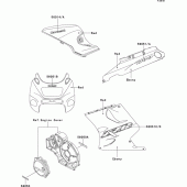 Схема вузла: Decals(red/ebony)(zx1100-d7) для Kawasaki ZX1100 ZZ-R1100