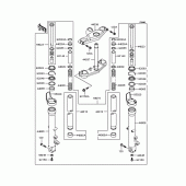 Схема вузла: Вилка передньої осі для Kawasaki ZX400 ZZR400