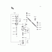 Схема вузла: Задній гальмівний циліндр для Kawasaki KLE500