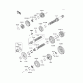 Схема узла: Трансмиссия для Kawasaki KLX125 D-Tracker
