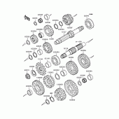 Схема узла: Трансмиссия для Kawasaki ZX750 Ninja ZX-7R