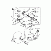 Схема узла: Передний тормозной цилиндр для Kawasaki ZX636 Ninja ZX-6R