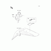 Схема вузла: Інформаційні наклейки для Kawasaki KX250/KX252 KX250F