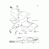 Схема вузла: Сидіння для Kawasaki ZR750 Zephyr