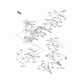 Схема узла: Задние боковые обтекатели & Защита цепи для Kawasaki VN1700 VN1700 Classic ABS