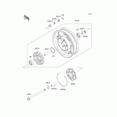 Схема вузла: Заднє колесо & Привідний ланцюг для Kawasaki VN1500 VN1500 Classic Tourer