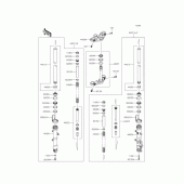 Схема вузла: Вилка передньої осі для Kawasaki ER250 Z250