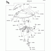 Схема узла: Заглушка сиденья (Опция) для Kawasaki ZR800 Z800 ABS
