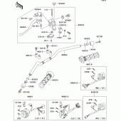 Схема вузла: Кермо & Пульт управління рульовим для Kawasaki ZR750 ZR-7S