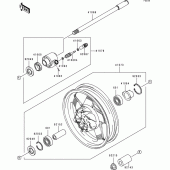 Схема узла: Ступица переднего колеса для Kawasaki VN1500 VN1500 Classic Tourer
