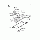 Схема вузла: Клапанна кришка для Kawasaki KLE650 Versys 650