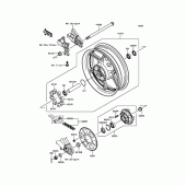 Схема вузла: Ступиця заднього колеса для Kawasaki KLE650 Versys 650 ABS