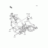 Схема вузла: Кріплення двигуна для Kawasaki ZR250 Balius-II
