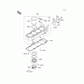 Схема узла: Цилиндр & Поршень для Kawasaki ZX750 Ninja ZX-7R