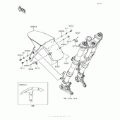 Схема вузла: Front Fender(S) для Kawasaki ZX1000 Ninja 1000 ABS