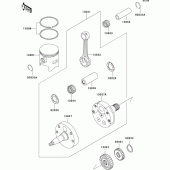 Схема узла: Crankshaft/piston(s) для Kawasaki KX250/ KX252 KX250