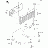 Схема узла: Масляный охладитель для Kawasaki ZX400 ZXR400