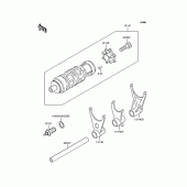 Схема вузла: Копірний вал & Вилки для Kawasaki VN250 Eliminator 250V