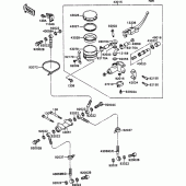 Схема вузла: Front master cylinder(1/2) для Kawasaki ZX750 ZXR750