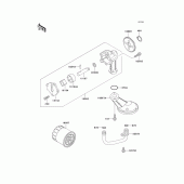 Схема вузла: Масляний насос для Kawasaki KLE500