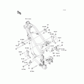 Схема вузла: Кріплення двигуна для Kawasaki KLX125 KLX125