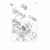 Схема вузла: Drive shaft/final gear(1/2) для Kawasaki ZG1000 1000GTR