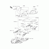 Схема узла: Сиденье (1/2) для Kawasaki ZR750 Z750 ABS