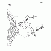 Схема вузла: Педаль гальма для Kawasaki KX250/ KX252 KX250F