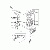 Схема вузла: Панель приладів для Kawasaki KLX250 D-Tracker