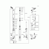 Схема вузла: Вилка передньої осі для Kawasaki ZG1200 Voyager XII