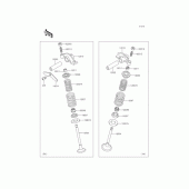 Схема узла: Рокер & Клапан для Kawasaki BJ250 Estrella