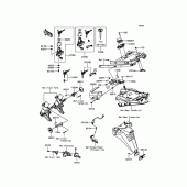 Схема вузла: Ignition Switch/Locks/Reflectors для Kawasaki ZX1400 Ninja ZX-14R ABS