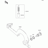 Схема вузла: Лапка гальма для Kawasaki KX250/ KX252 KX250F